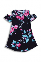 Black Beautiful flower Print Dress